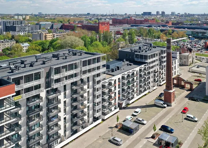 Lodz4rent - Premium 9,6 - Manufaktura D77 - Parking W Cenie Lägenhet *